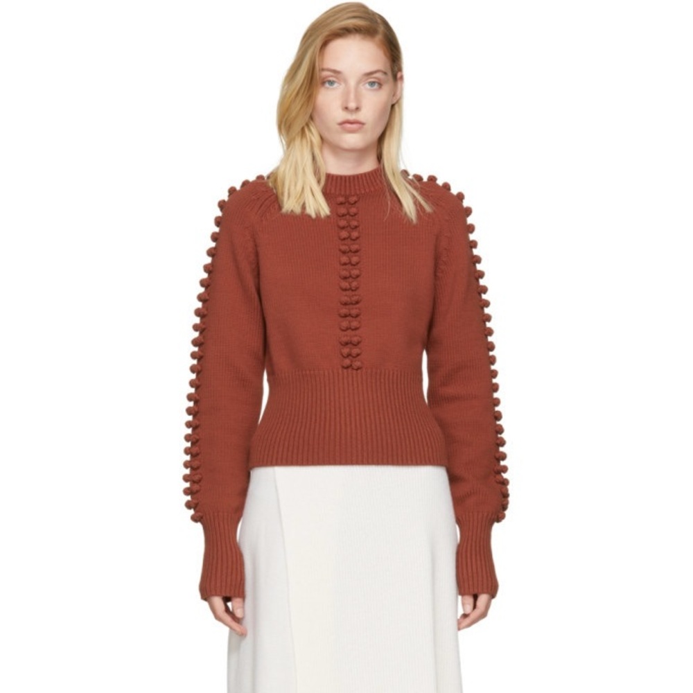 Chloe Bobble Knit Crew Neck Sweater - Picture 2 of 7